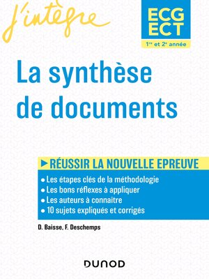 cover image of ECG-ECT 1 & 2 La synthèse de documents